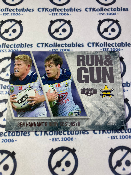 2016 NRL Traders Run & Gun Hannant/Kostjasyn RG18/32 Cowboys