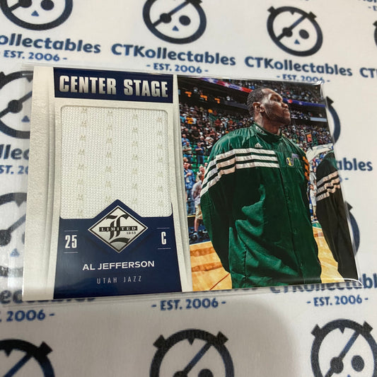 2012-13 Panini Limited Al Jefferson Center Stage materials #190/199