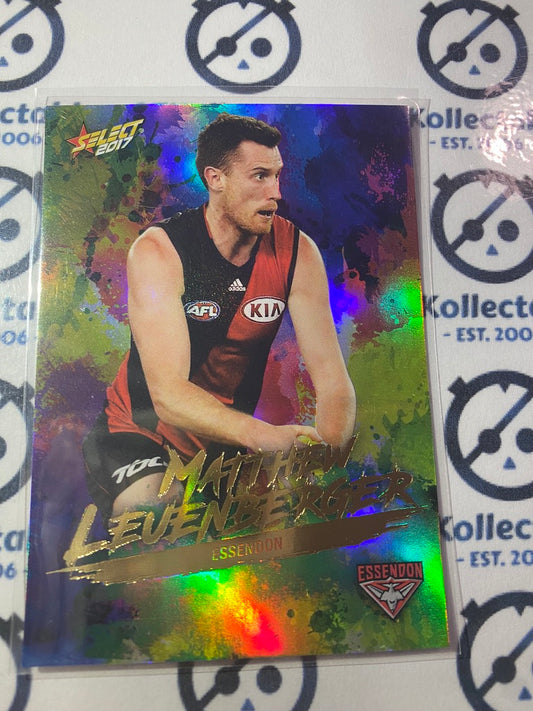 2017 AFL Select Footy Stars Holofoil - #HF43 Matthew Leuenberger Bombers