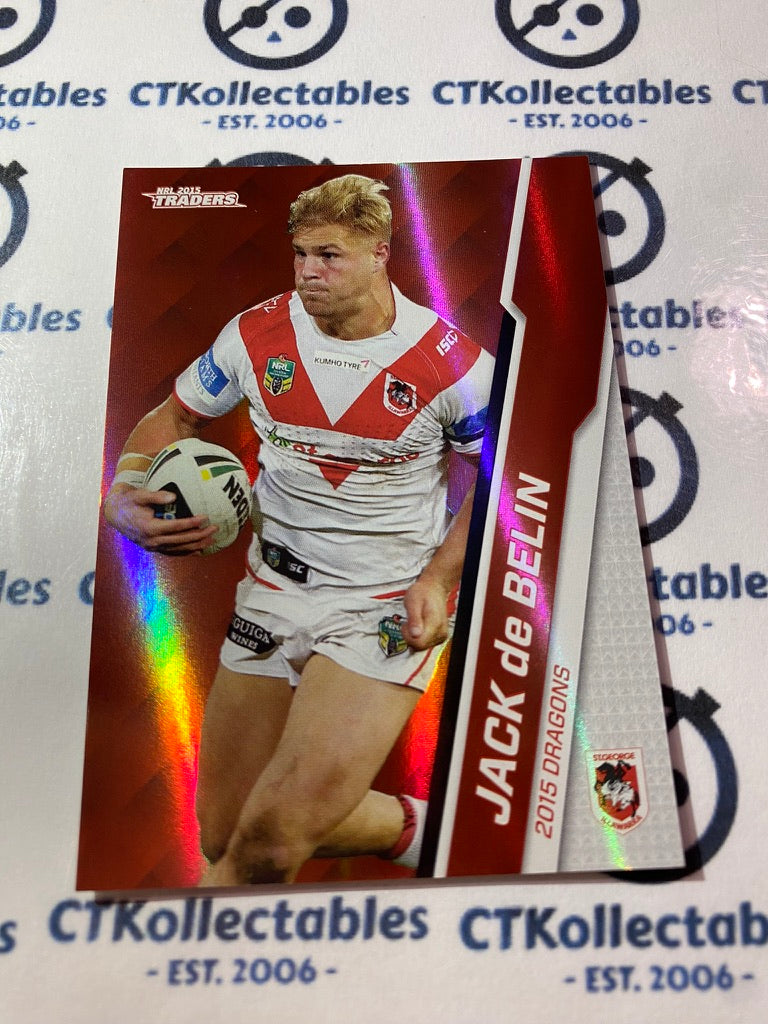 2015 NRL Traders Silver Parallel #P110 Jack De Belin Dragons