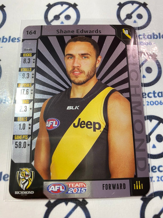 2015 AFL Teamcoach Silver #164 Shane Edwards Tigers