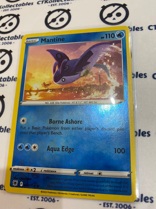Mantine Reverse Holo #034/189 2022 Sword & Shield Astral Radiance Pokemon Card