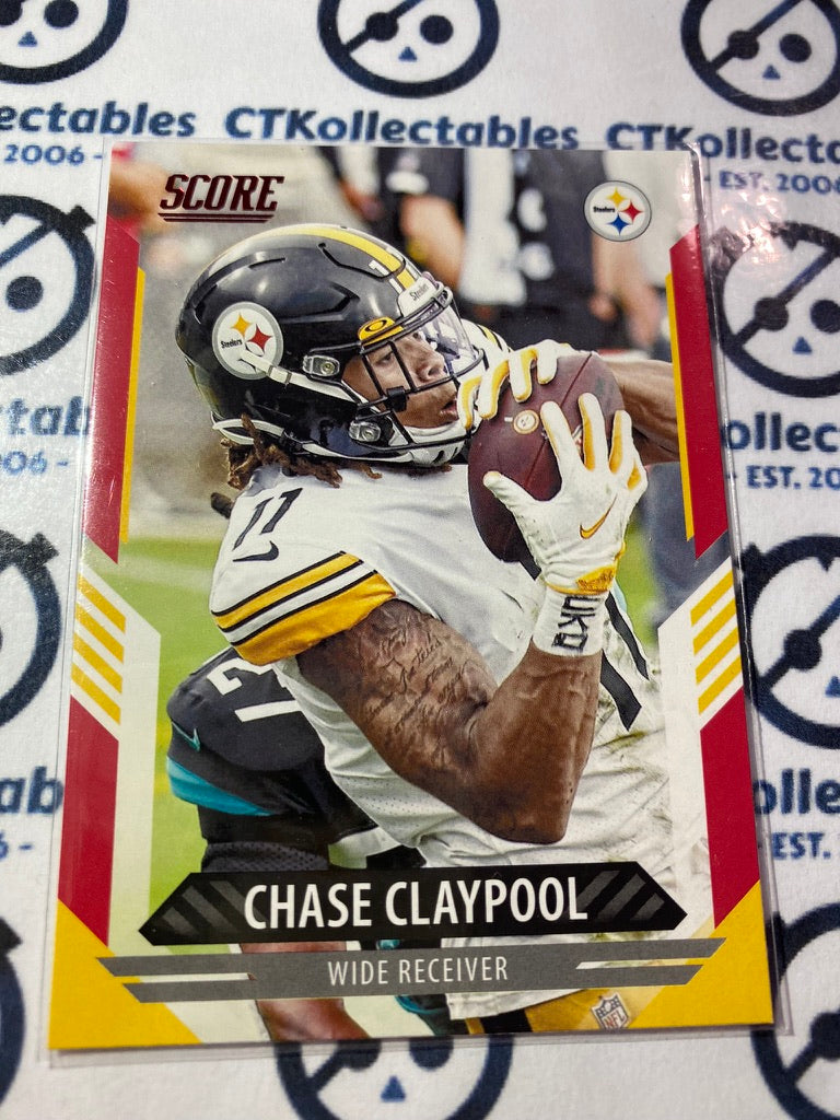 2021 NFL Panini Score Red Parallel Chase Claypool Base #115 Steelers