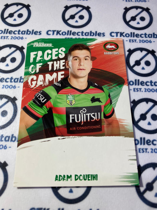 2019 NRL Traders Faces Of The Game Adam Doueihi FG45/64 Rabbitohs