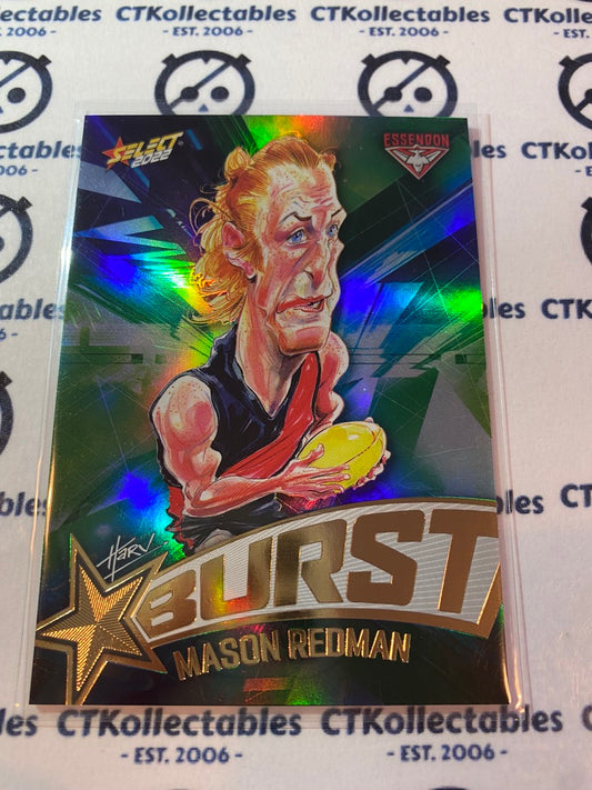 2022 AFL Footy Stars Starburst Shatter green- Mason Redman SP20
