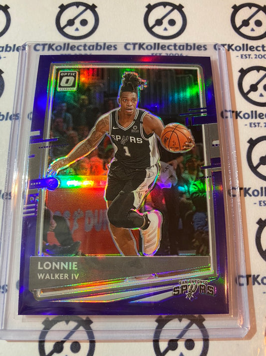 2020-21 NBA Optic Lonnie Walker IV Purple Shock Prizm #83 Spurs