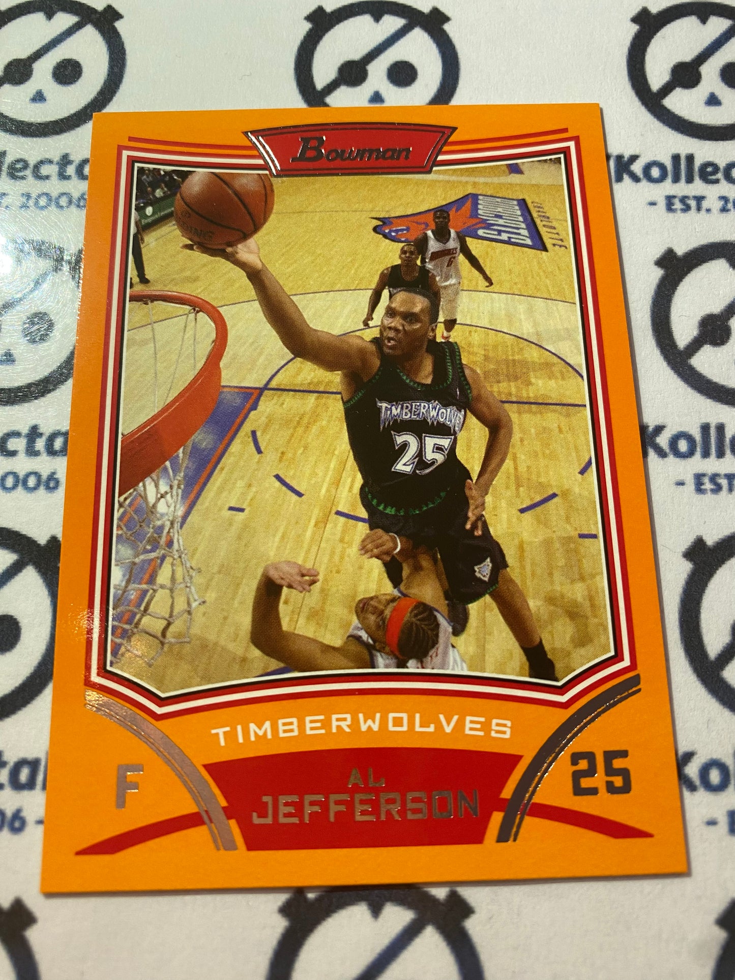2008-09 Topps Bowman NBA Al Jefferson #244/299 Orange #44 Timberwolves