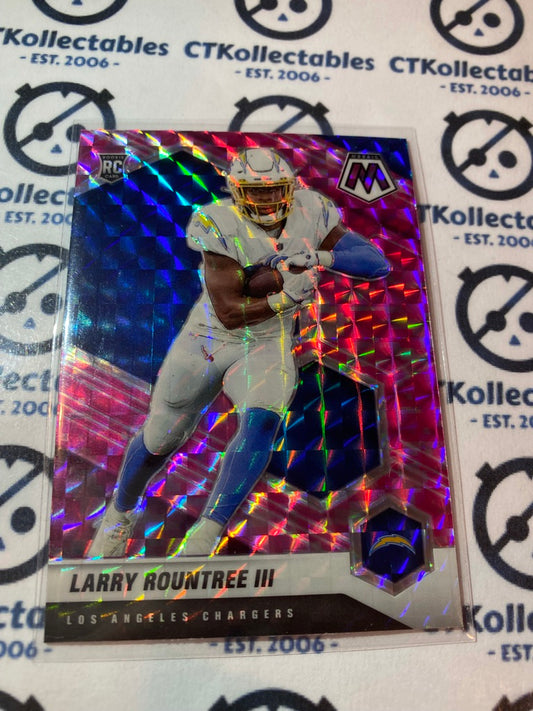 2021 Panini NFL Mosaic Larry Roundtree III Pink Mosaic Prizm #378 Chargers