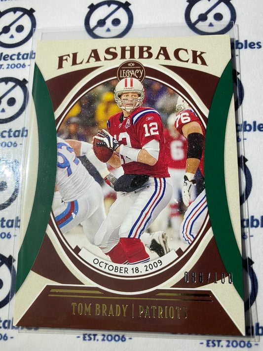 2021 NFL Panini Legacy Tom Brady #086/100 Flashback Green  #FB-22 Patriots