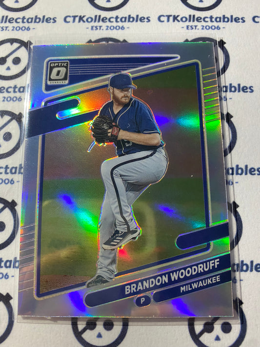 2021 Panini Donruss Optic Baseball Brandon Woodruff Silver Prizm #187