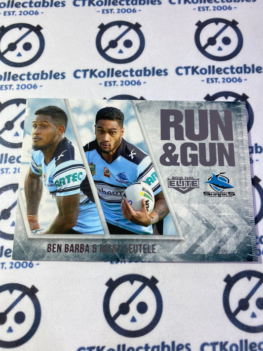 2016 NRL Traders Run & Gun Barba/Leutele RG7/32 Sharks