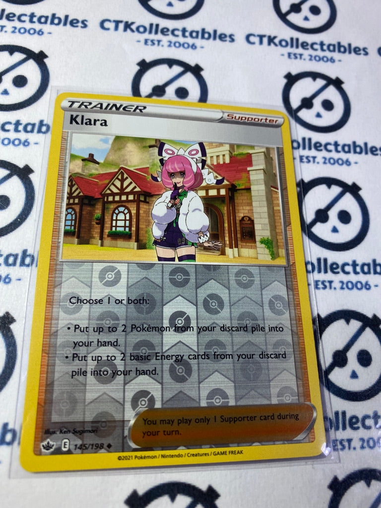 Klara Reverse Holo #145/198 Pokémon Card Chilling Reign