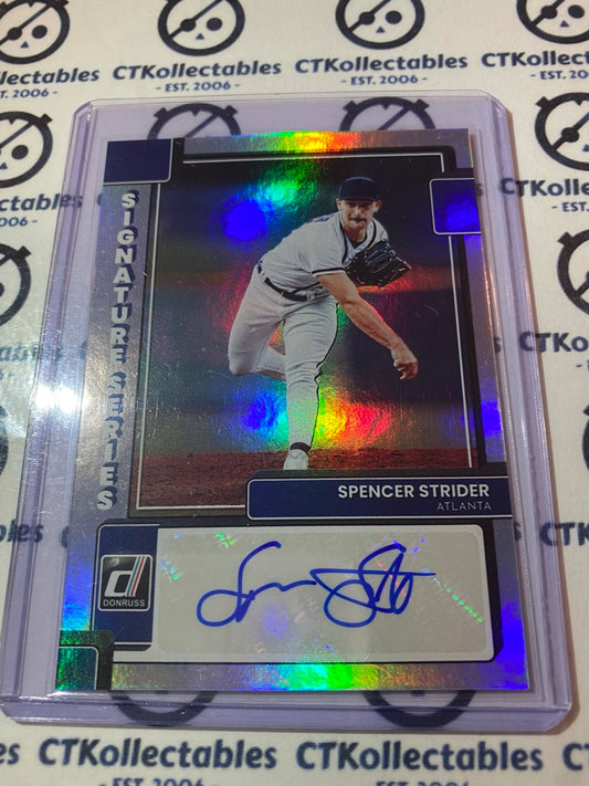 2022 Panini Donruss Baseball Spencer Strider Signature Series #SS-SS Atlanta