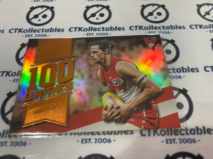 2020 AFL Prestige Milestone 100 games Callum Sinclair #021/200 Swans