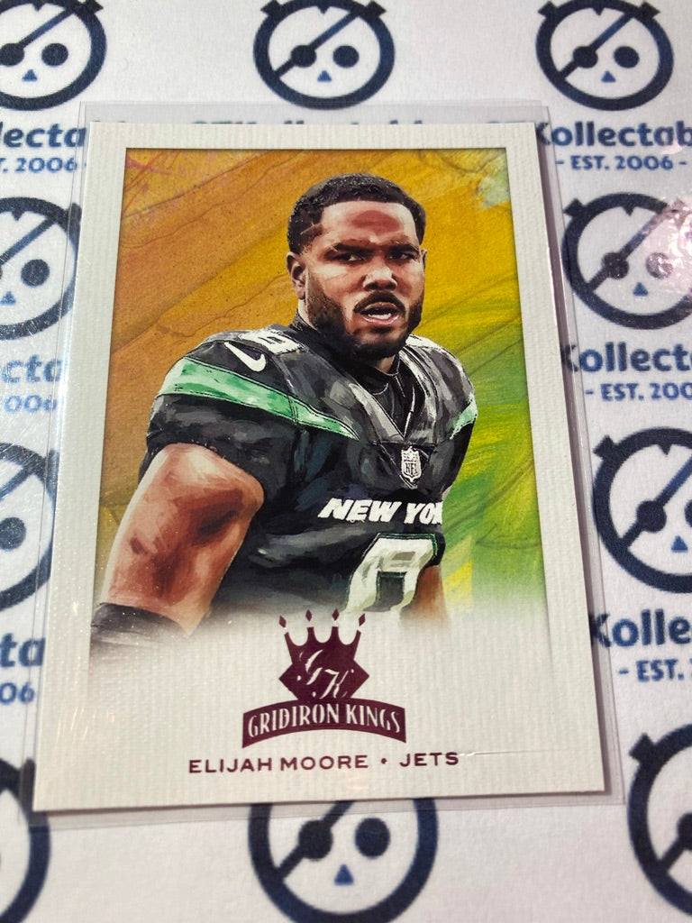 2021 NFL Chronicles Gridiron Kings Elijah Moore Pink Rookie Card #GK-30 Jets