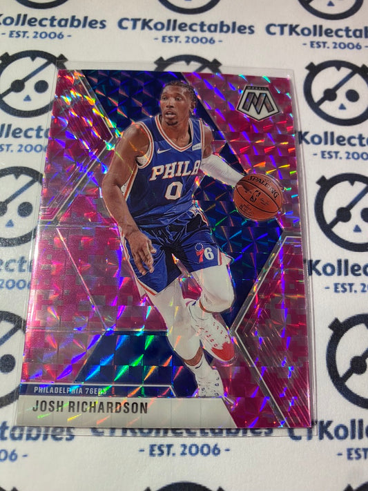 2019-20 Panini Mosaic Josh Richardson Pink Prizm #169 76ers