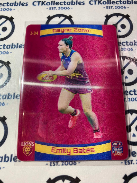 2021 AFL Teamcoach Club Card Dayne Zorko/Emily Bates 3D Icons I-04