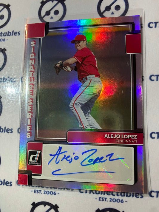 2022 Panini Donruss Baseball Alejo Lopez Signature Series auto #SS-AL Cincinnati