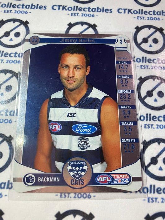 2014 AFL Teamcoach Silver Parallel #22 Jimmy Bartel Cats