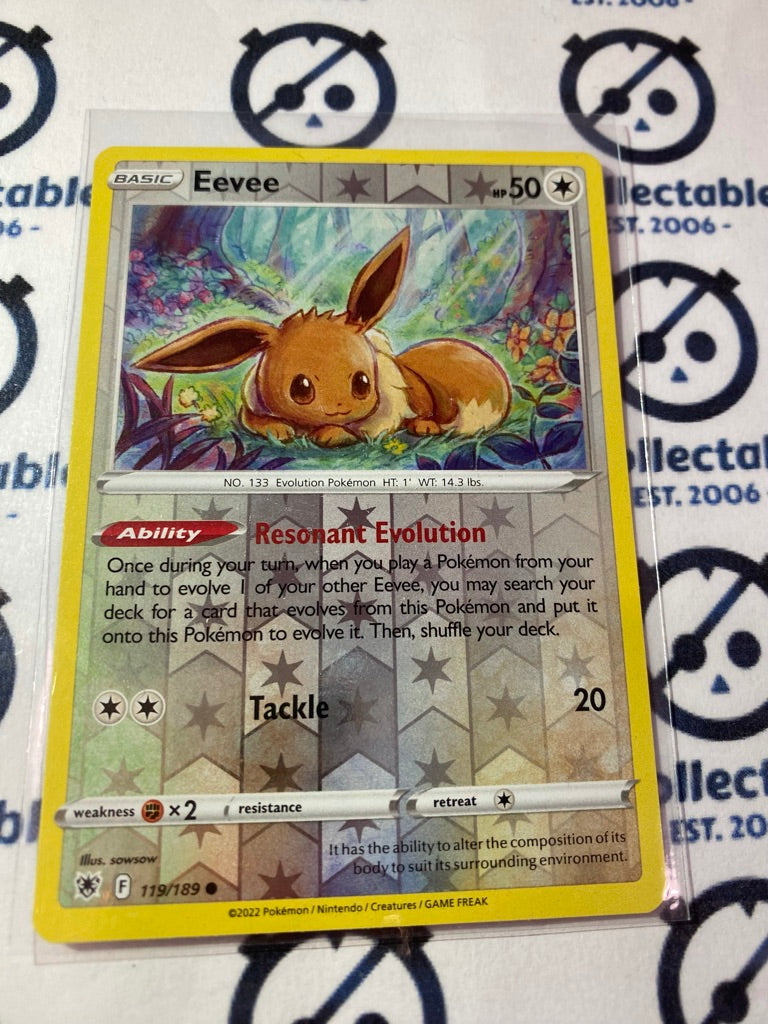 Eevee 119/189 NM / M - Astral Radiance Pokemon Card - $2 Flat