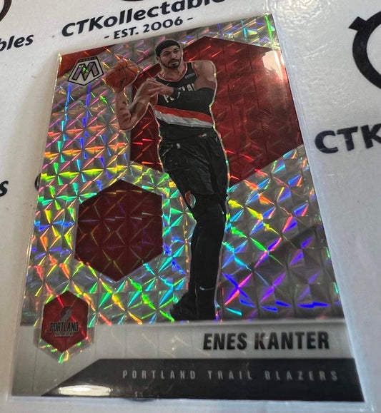 2020-21 NBA Mosaic Enes Kanter Silver Prizm #120 Portland