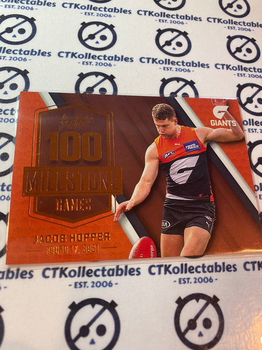 2022 AFL Footy Stars Milestone 100 games - Jacob Hopper MG38