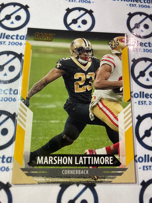 2021 NFL Score  Gold Parallel Marshon Lattimore  Base #212 Saints