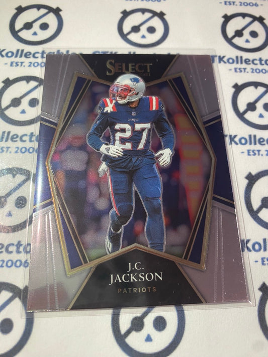 2021 NFL Panini Select J.C Jackson Premier Level rookie card RC #124 Patriots