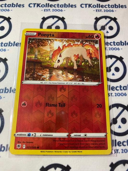 Ponyta #021/189 Reverse Holo 2022 Sword & Shield Astral Radiance Pokemon Card