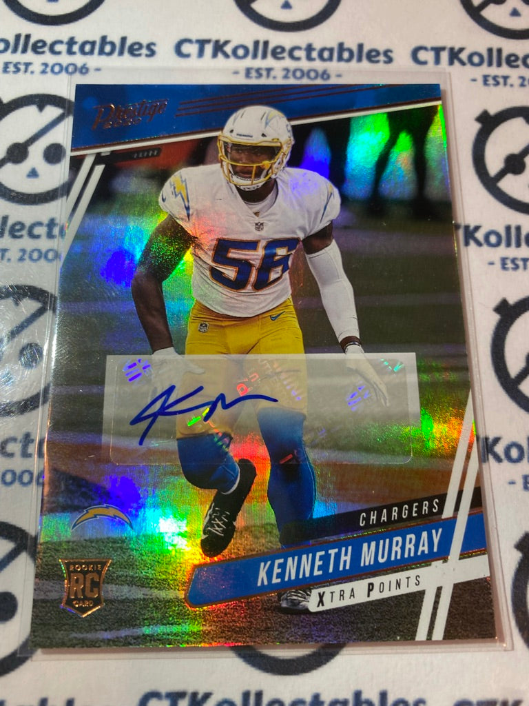 2020 NFL Chronicles Prestige Kenneth Murray Auto RC #328 Chargers