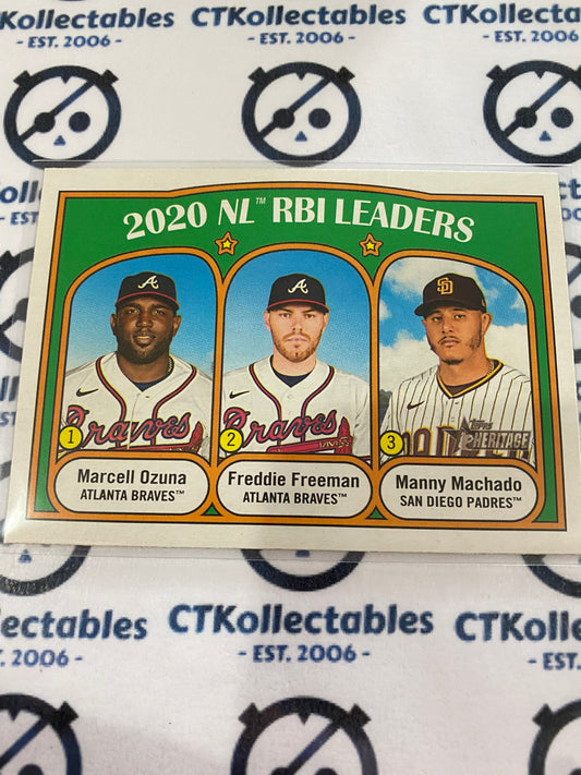 2021 MLB Heritage 2020 NL RBI Leaders Ozuna/Freeman/Machado #87