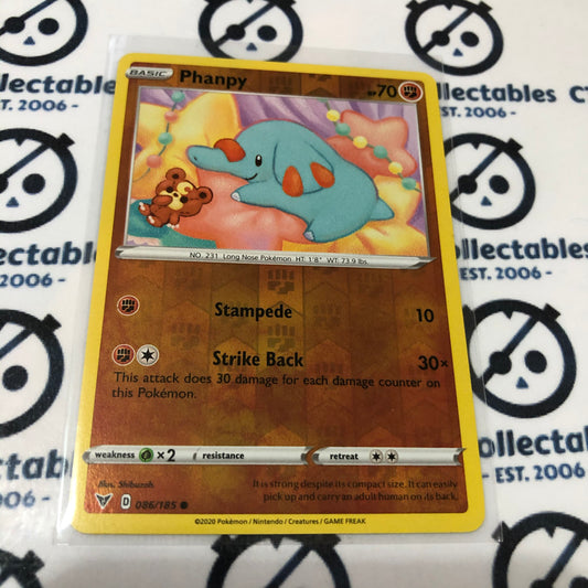 Phanpy #086/185 Reverse Holo Common Pokémon Card Vivid Voltage