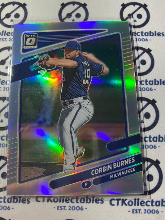 2021 Panini Donruss Optic Baseball Corbin Burnes Silver Prizm #144