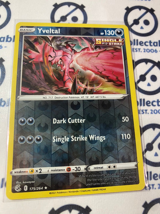 Yveltal Reverse Holo #175/264 2021 Sword & Shield Fusion Strike Pokemon Card