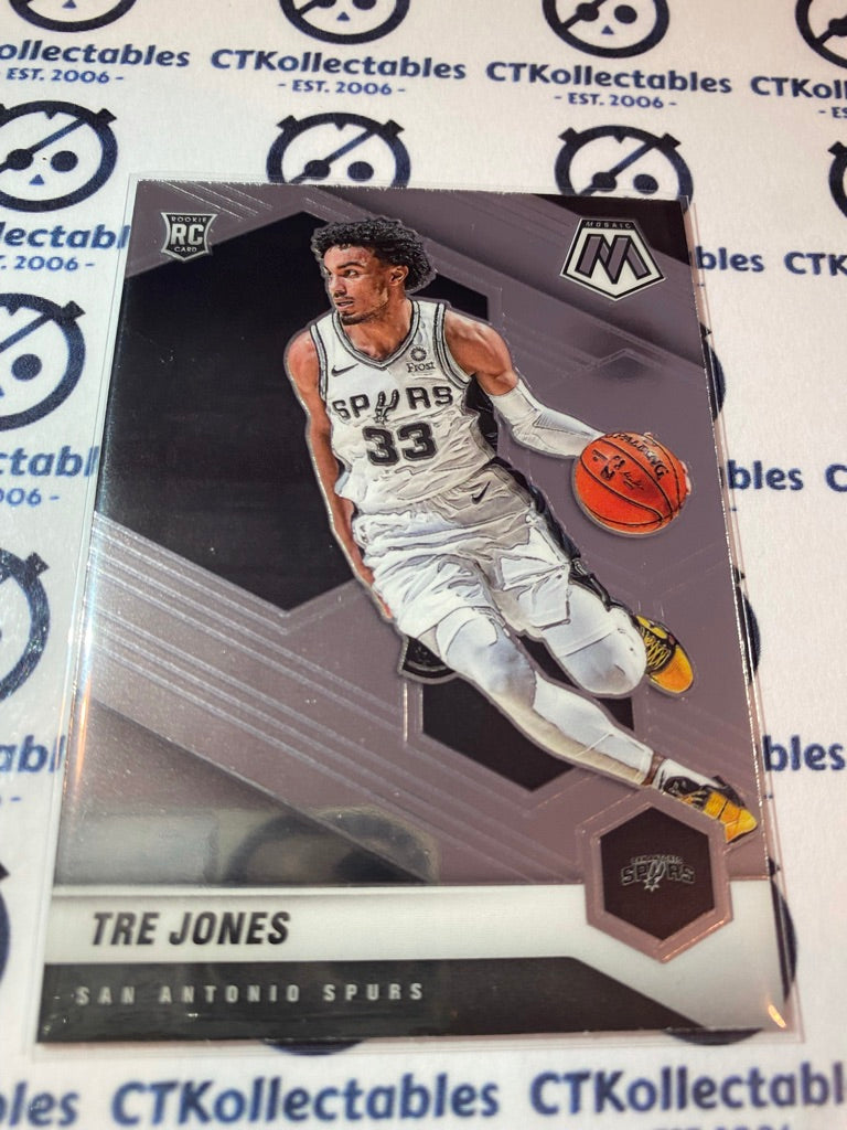 2020-21 NBA Mosaic Tre Jones True RC #243 Spurs