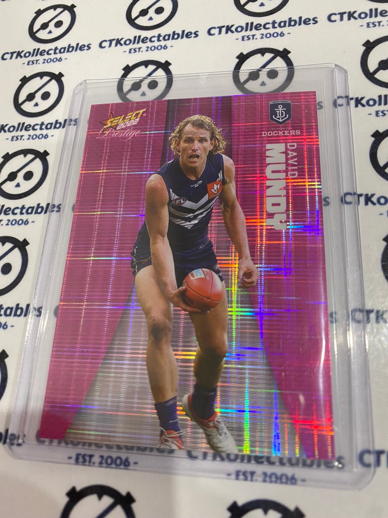 Afl Pink Ribbin 2022 AFL Footy Stars Prestige David Mundy Pink Parallel #320/325 Docke ...