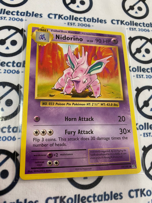 Nidorino #44/108 Base Pokémon Card XY EVOLUTIONS