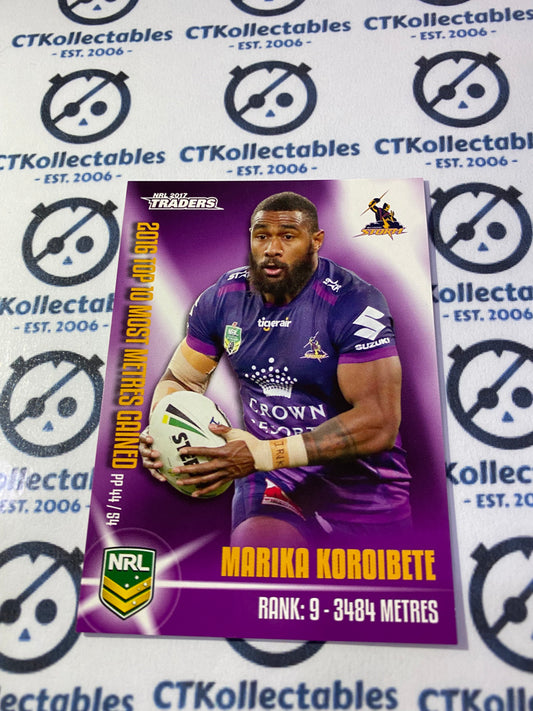 2017 NRL Traders Puzzle Piece Marika Koroibete PP44/54 Storm