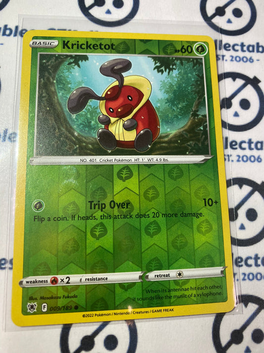 Kricketot Reverse Holo #009/189 2022 Sword & Shield Astral Radiance Pokemon Card