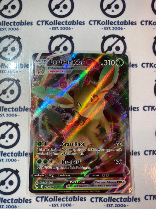 Leafeon Vmax #008/203 Ultra Rare Pokémon Card Evolving Skies