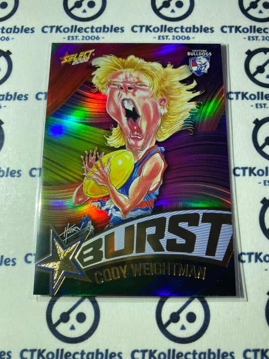 2022 AFL Footy Stars Starburst Paint - Cody Weightman SBP71