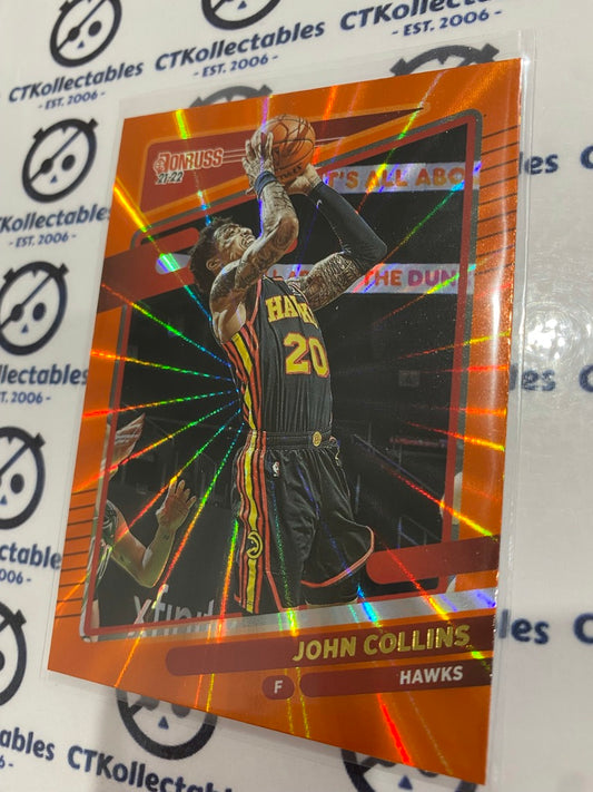 2021-22 NBA Donruss Orange Laser John Collins #105 Hawks