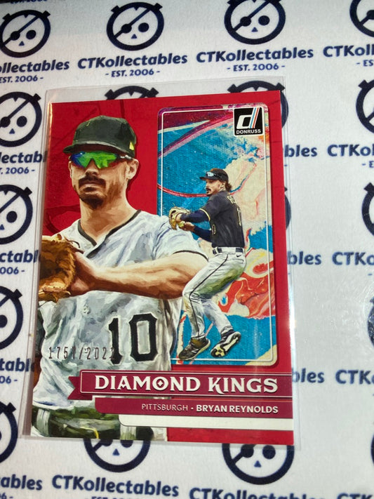 2022 Panini Donruss Baseball Red Bryan Reynolds Diamond Kings #1757/2022 Pittsburgh