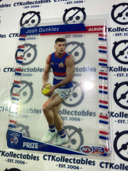2022 AFL Teamcoach Prize Album card Western Bulldogs - Josh Dunkley