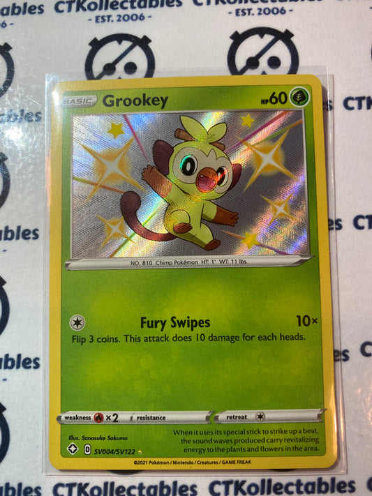 Shiny Grookey #SV004/SV122  Ultra Rare Shining Fates Pokemon Card