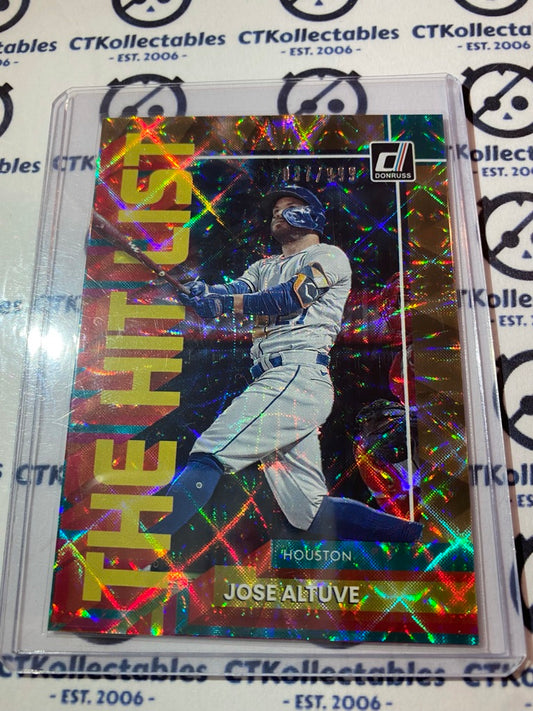 2022 Panini Donruss Baseball Jose Altuve The Hit List #037/999 Houston