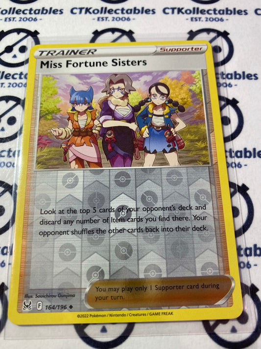 Trainer Miss Fortune Sisters Reverse Holo #164/196 2022 Sword & Shield Lost Origin Pokemon Card