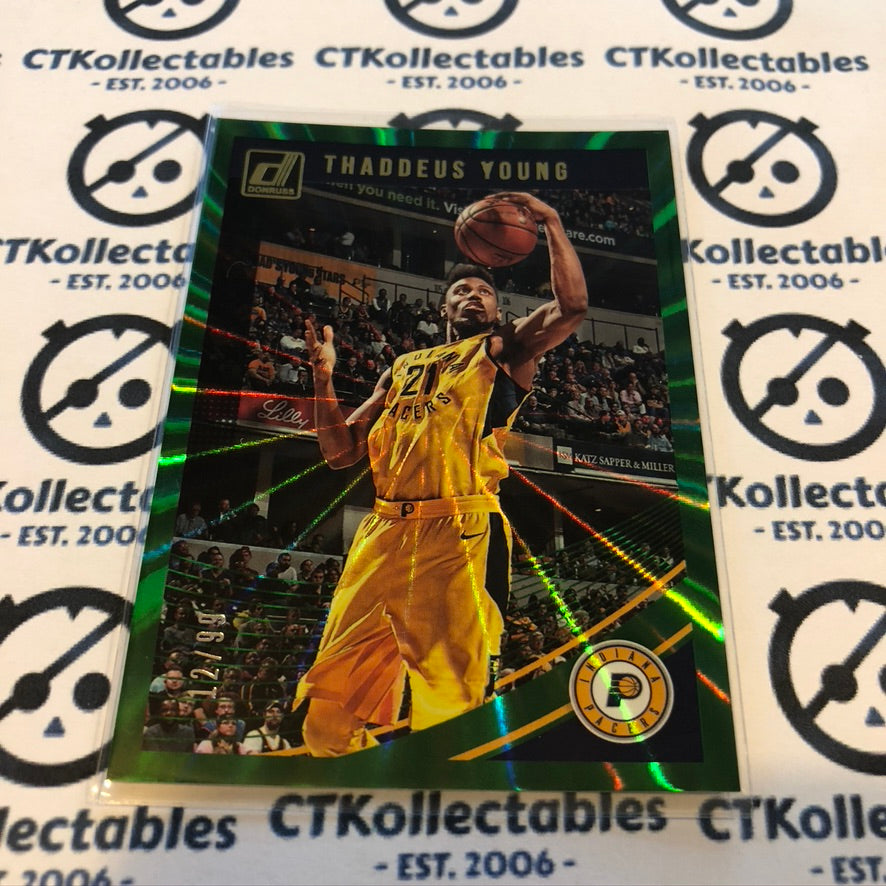 Thaddeus Young Green Laser #12/99 2018-19 PANINI Donruss