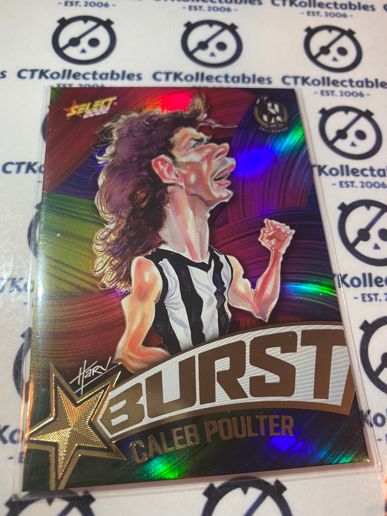 2022 AFL Footy Stars Starburst Paint - Caleb Poulter SBP15