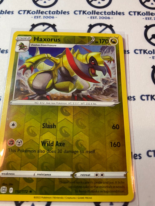 Haxorus #112/172 Reverse Holo Pokémon Card Brilliant Stars